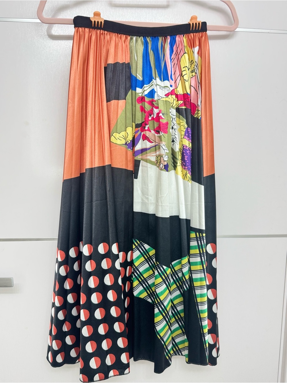 Lalipop Design Pleated Midi Skirt Size S/M